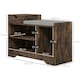image 3 of HOMCOM Upholstered Entryway Shoe Bench with Storage Drawer Open Shelf Brown Brown