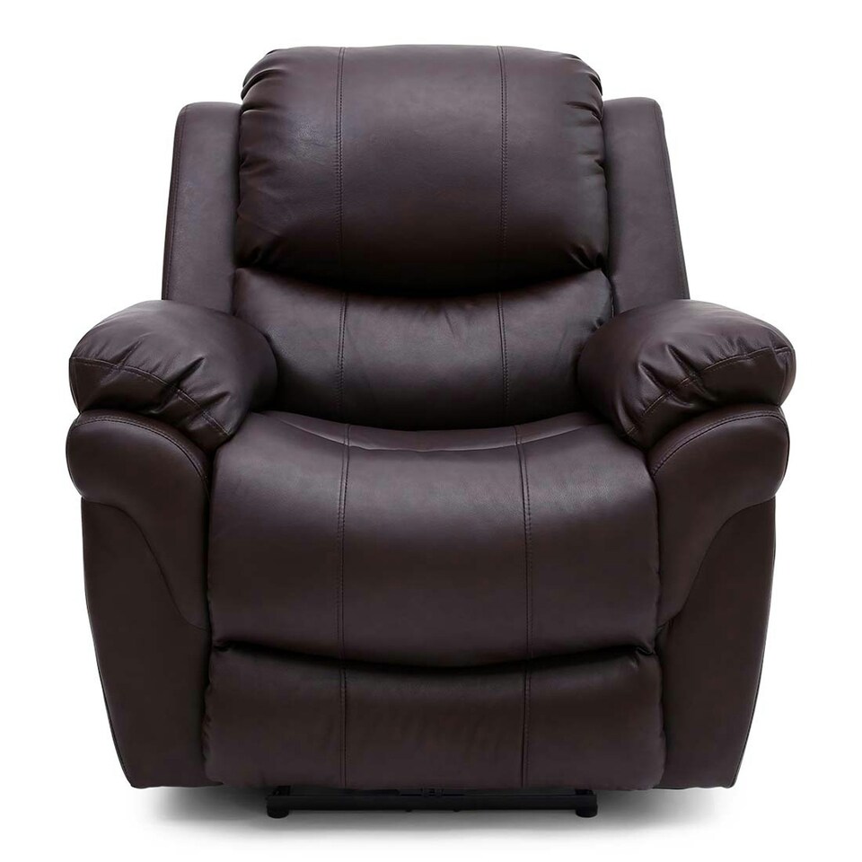 image 1 of Madison Electric Bonded Leather Automatic Recliner Home Lounge Chair (Brown)