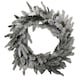 image 8 of 45cm Snow Flocked Wreath 84 Mixed PE/PVC Tips