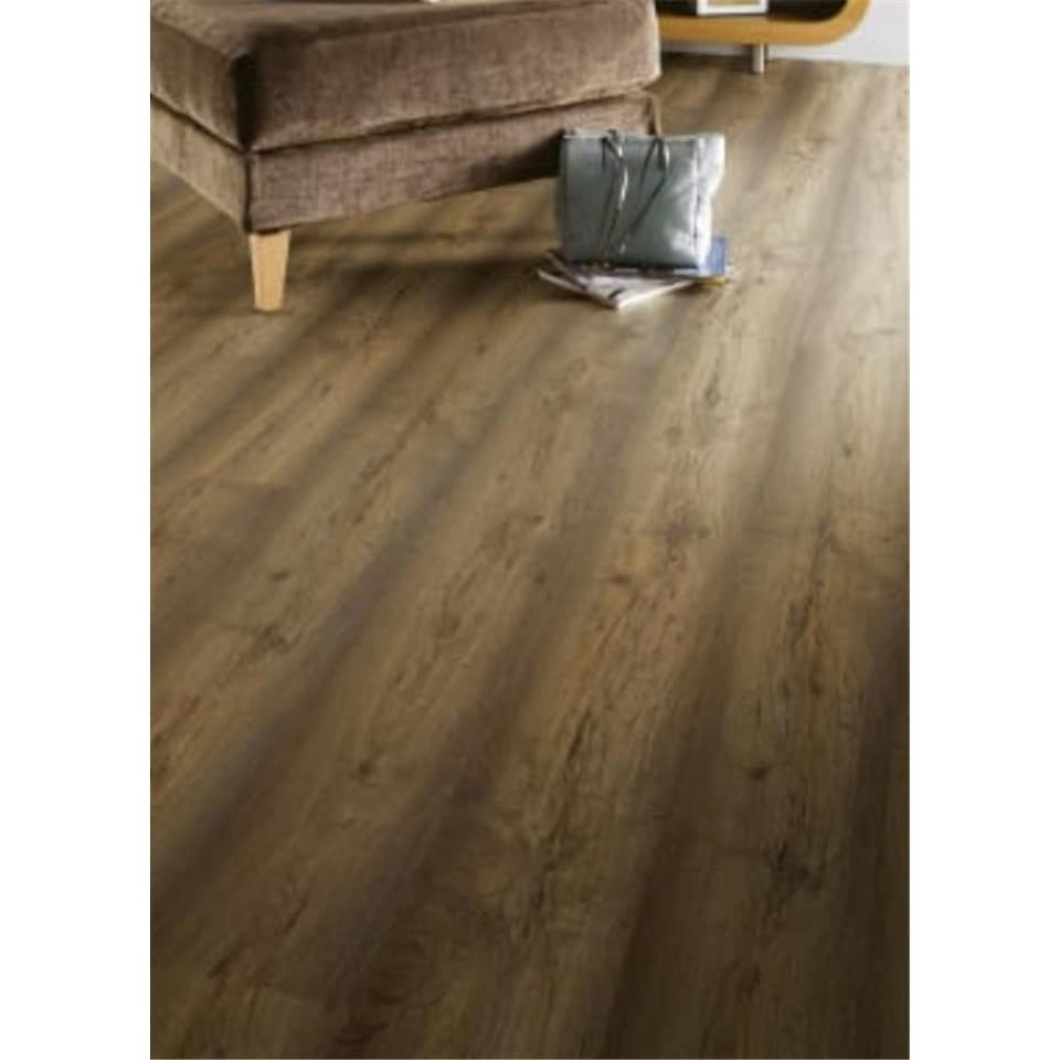 image 1 of PACK OF 10 (Total 10 Units) - Brown Oak 10mm Thick Laminate Flooring (17.3m2 Coverage)