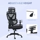 image 6 of Vinsetto Mesh Office Chair Swivel Desk Chair with Adjustable Height, Black