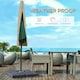 image 3 of Outsunny Garden Parasol Cover for 2-4m Outdoor Umbrella Protector w/ Rod, Zipper