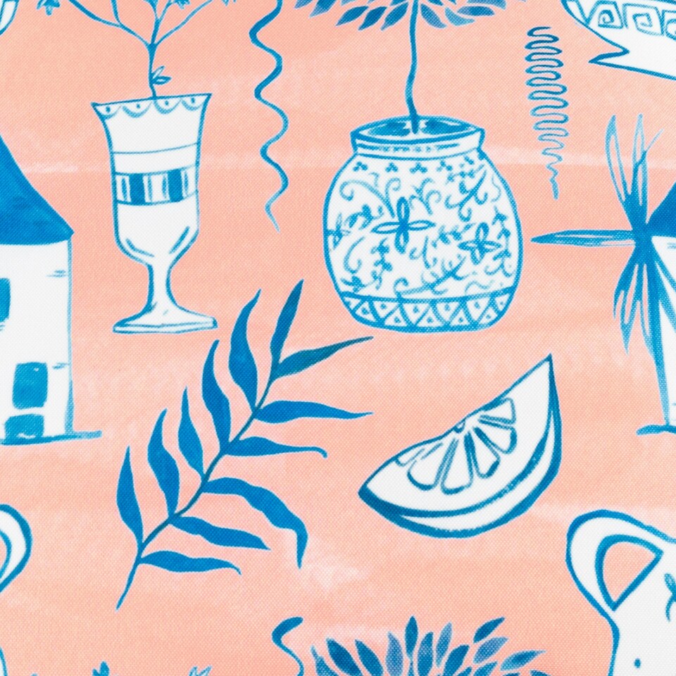 image 1 of furn. Aegina Printed Peach Outdoor Cushion Cover 45 x 45 cm Multi