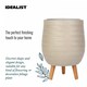 image 7 of Plaited Style Beige Planter with Legs, Round Indoor Plant Pot Stand for Indoor Plants by Idealist Lite D30 H43 cm, 19L