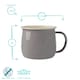 image 3 of Argon Tableware Coloured Enamel Belly Mugs - 375ml - Grey/Cream - Pack of 6 Multi