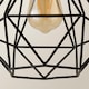 image 5 of ValueLights Diablo Pair Black Wire Frame Non Electric Pendant Shade | Black