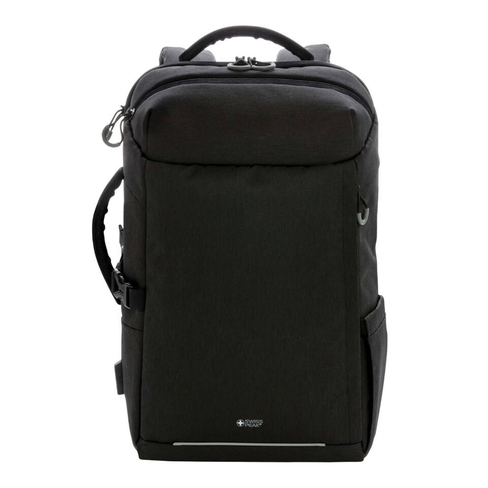 image 1 of Swiss Peak Travel Aware 22L Backpack - Black - 47cm x 28cm x 17cm Black