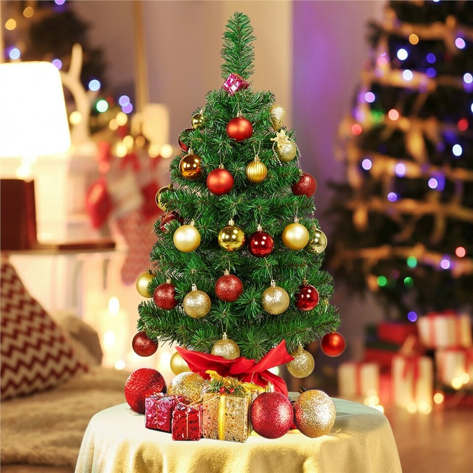 image 1 of Yaheetech 90cm Mini Tabletop Christmas Tree with Concrete Base