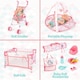 image 4 of Deluxe Mermaid-Themed Baby Doll Playset with Stroller, Crib, Play Mat & Feeding Accessories – Role Play Toy for Girls 3+