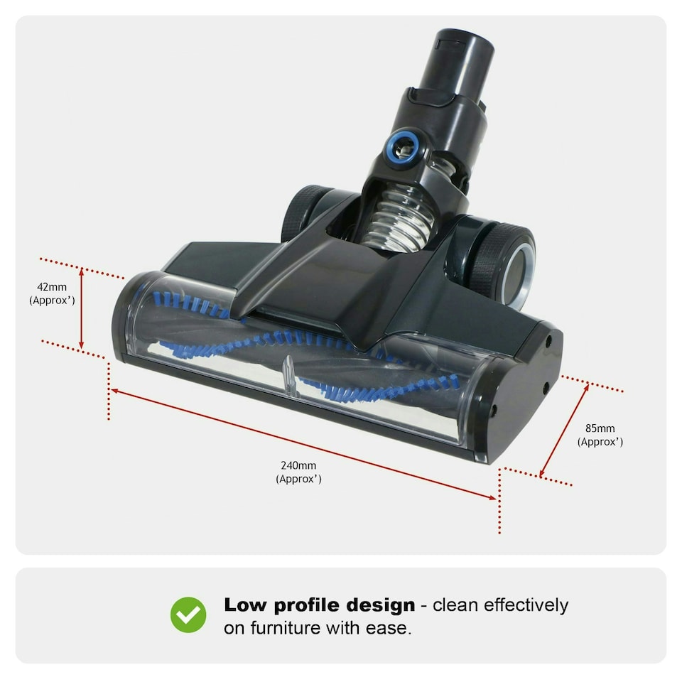 image 1 of SPARES2GO Brush Head for Vax ONEPWR Blade 3 & 4 Pet Dual CLSV-B3KS CLSV-B4KS B3KP B4KP B4KC