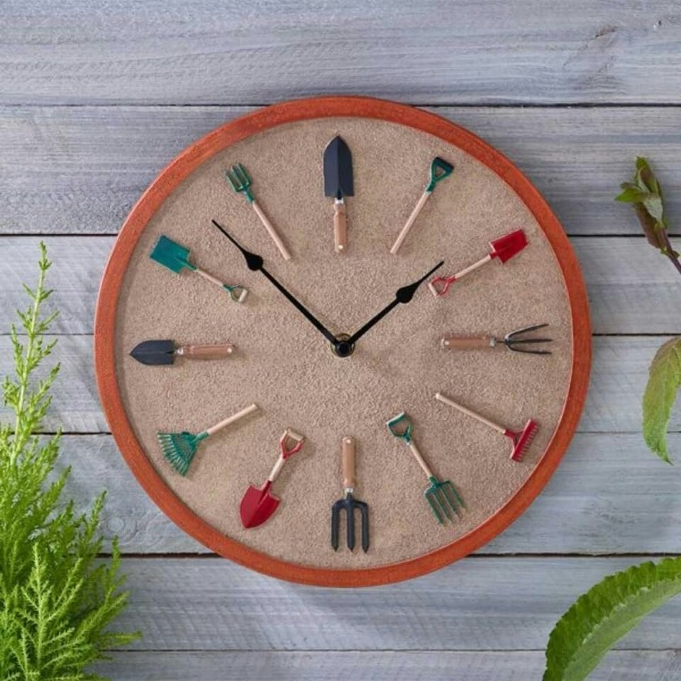 image 1 of Marco Paul 30cm Red Tools Design Clock Red