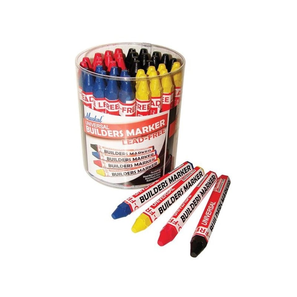 Markal Builder's Marker (tub 48) - Multi Colour - One Size