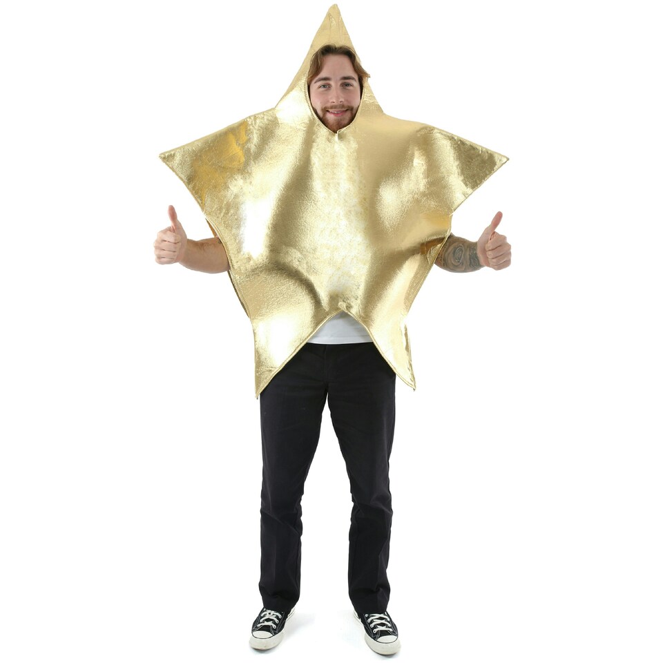 image 1 of Adult Gold Star Costume – Fancy Dress (One Size) N/A | One Size