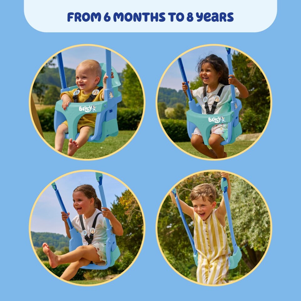 image 1 of TP Forest Wooden Single Swing with Bluey Quadpod - FSC® certified