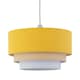 image 2 of First Choice Lighting Set of 2 Gabi Ochre Ombre Linen 3 Tier Ceiling Light Shades Yellow