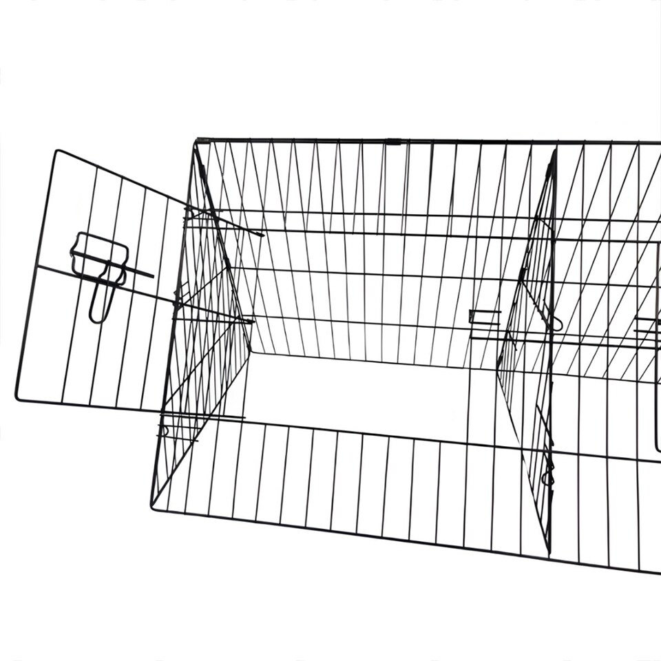 image 1 of HugglePets Triangle Metal Hutch - 5Ft Silver