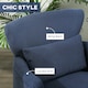 image 6 of HOMCOM Modern Armchair, Upholstered Corduroy Accent Chair with Thick Padded Seat, Lumbar Pillow, Rubber Wood Legs, Cuddle Chair for Living Room Bedroom Office, Blue