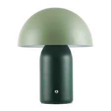 Modern Rechargeable Mushroom Table Lamp in Forest and Olive Green - Touch Dimmer | Green