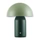 image 1 of Modern Rechargeable Mushroom Table Lamp in Forest and Olive Green - Touch Dimmer | Green