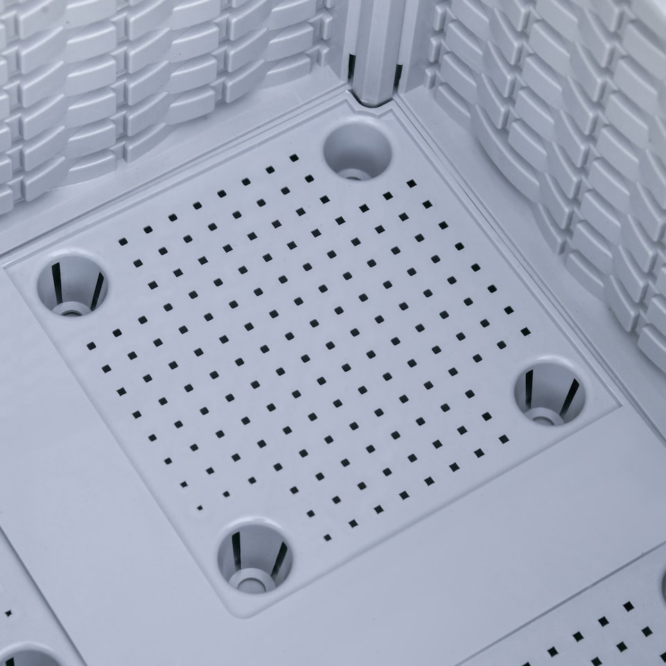 image 1 of Outsunny 2-pieces Elevated Flower Bed Vegetable Herb Planter Plastic, Grey