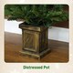 image 6 of HOMCOM 2 Pcs 4ft Artificial Christmas Tree with Lights, Pot, Realistic Tips