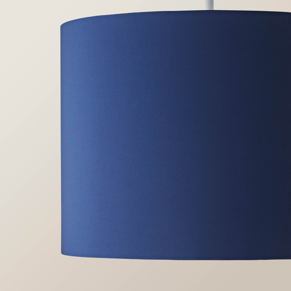 image 1 of ValueLights Torbery Set of 3 Navy Nesting Ceiling Light Shades and Bulbs