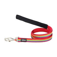Dog Lead Design Rainbow Red 1.2m Red | M