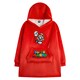 image 1 of Super Mario Boys Logo Blanket Hoodie - Red - 9-13 Years
