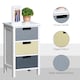 image 4 of HOMCOM 3 Drawer Storage Tower, Dresser Chest with Wood Top, Organiser Unit for Closets Bedroom Nursery Room Hallway