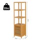 image 8 of HOMCOM 140 cm Storage Unit Freestanding Cabinet w/ 3 Shelves