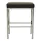 image 2 of Interiors by Premier Baina Black Pu And Chrome Finish Bar Stool