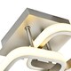 image 4 of Contemporary Compact Double Head 40w LED Ceiling Light Fitting in Brushed Nickel | Silver