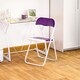 image 6 of Harbour Housewares Coloured Padded Folding Chairs - Purple - Pack of 6 | Purple | Purple