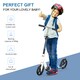 image 3 of HOMCOM Kick Scooter Commuter Adjustable Height Wheels Foldable Aluminium White