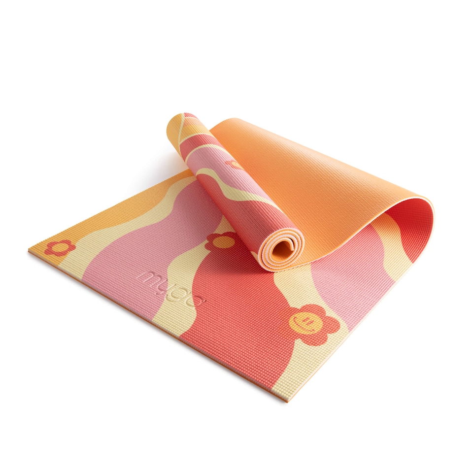 image 1 of Myga Groovy Print Yoga Mat | Orange