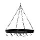 image 1 of Valen Matt Black Round Ceiling Rack Black