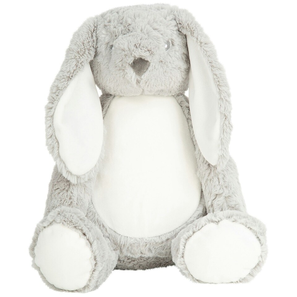 Mumbles Childrens/Kids Zippie Bunny Plush Toy - Grey - L