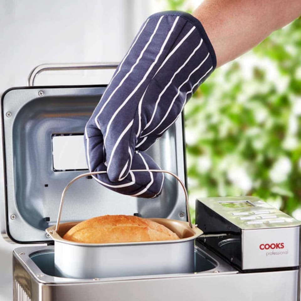 image 1 of Cooks Professional Digital Bread Maker Machine with Fruit & Seed Dispenser, 19 Programmes, Delay & Keep Warm Function - Silver