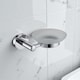 image 1 of Showerdrape Modernity Chrome Stainless Steel Wall Mounted Frosted Glass Soap Dish | Silver | 1