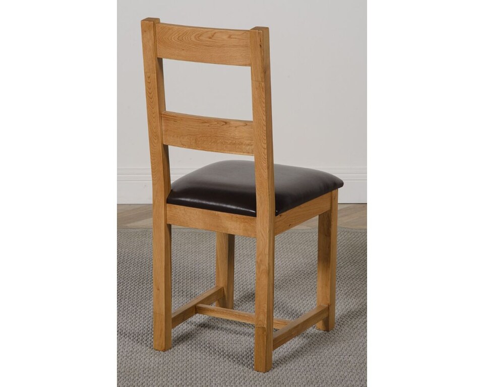 image 1 of Richmond 140-220cm Oak Extending Dining Table and 4 Lincoln Chairs | Brown | Brown