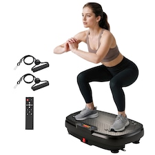 SPORTNOW Vibration Plate Exercise Machine with 120 Speed Levels, 5 Programs | Black | Glossy black | 52.4L x 31W x 12H cm