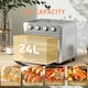 image 3 of HOMCOM 24L Air Fryer Oven, Small Electric Oven, Grill, Roast, Bake, 1600W