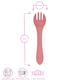 image 3 of Tiny Dining Baby Silicone Weaning Fork - Dusty Rose Pink