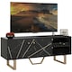 image 1 of HOMCOM TV Unit for Living Room, TV Stand, Black Marble