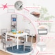 image 10 of COSTWAY Kids Table and 4 Chairs Set for Toddlers Grey