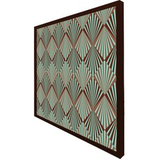 Green geometric rays (Picture Frame) Brown | L