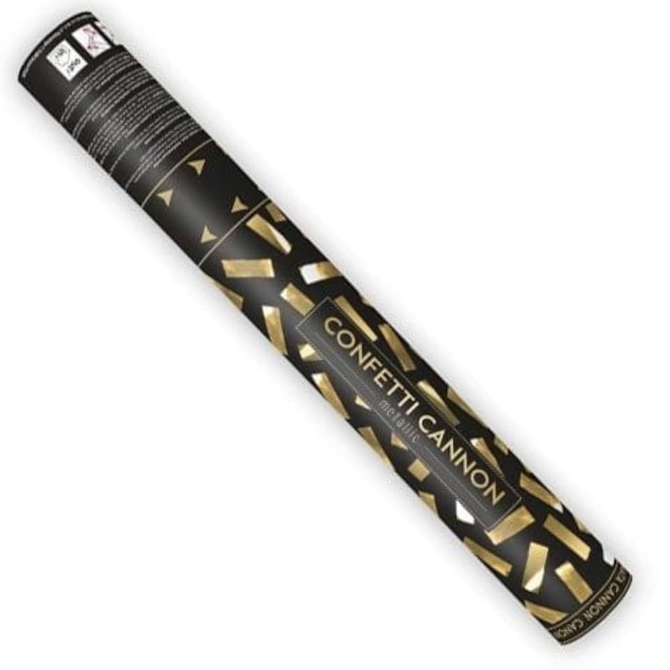 image 1 of Gold Metallic Medium Confetti Cannon 40cm