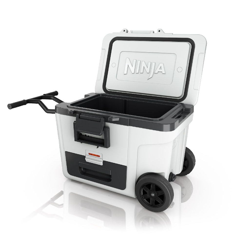 image 1 of Ninja FrostVault 45QT/42L Wheeled Cooler with Dry Zone, Cloud White FB245UKWH