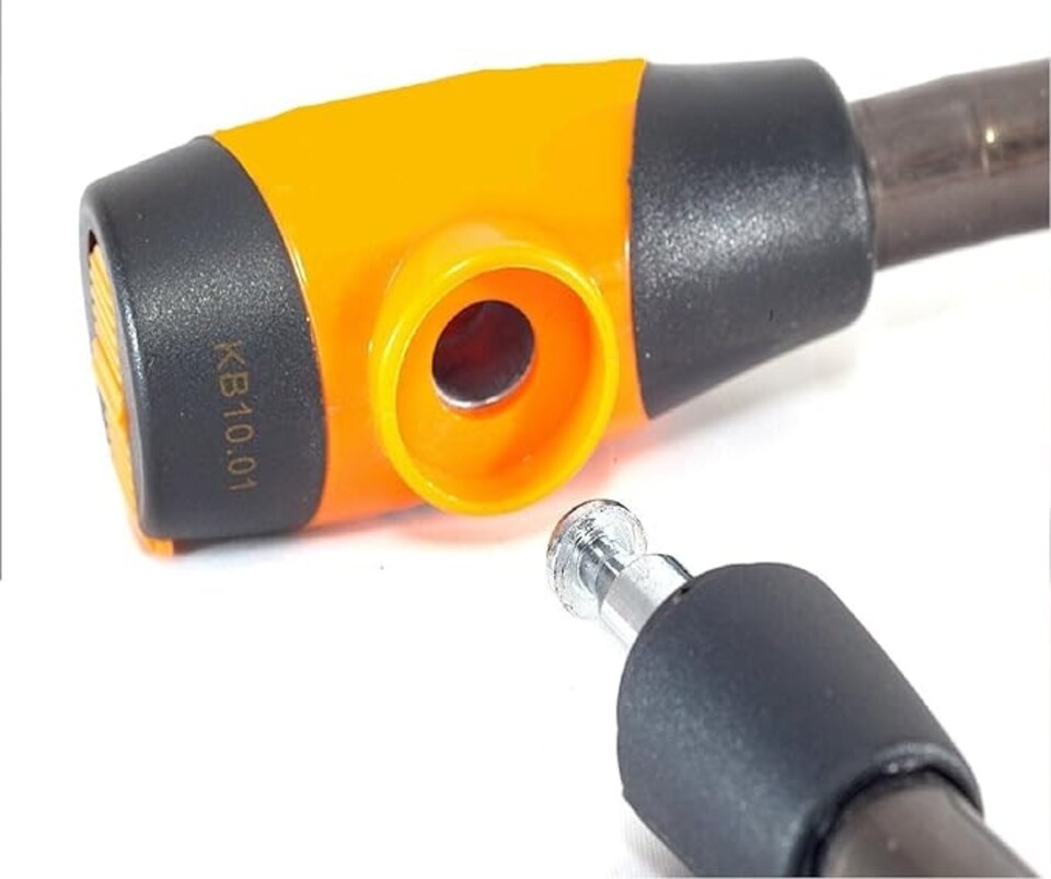 image 1 of Sport Direct Bike/E-Bike Heavy Duty Armoured Steel Cable Lock with Free LED Key 15mm x 85cm | Black