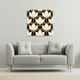 image 2 of Black& Gold Floral Pattern (Canvas Print) 46 x 46 x 4cm